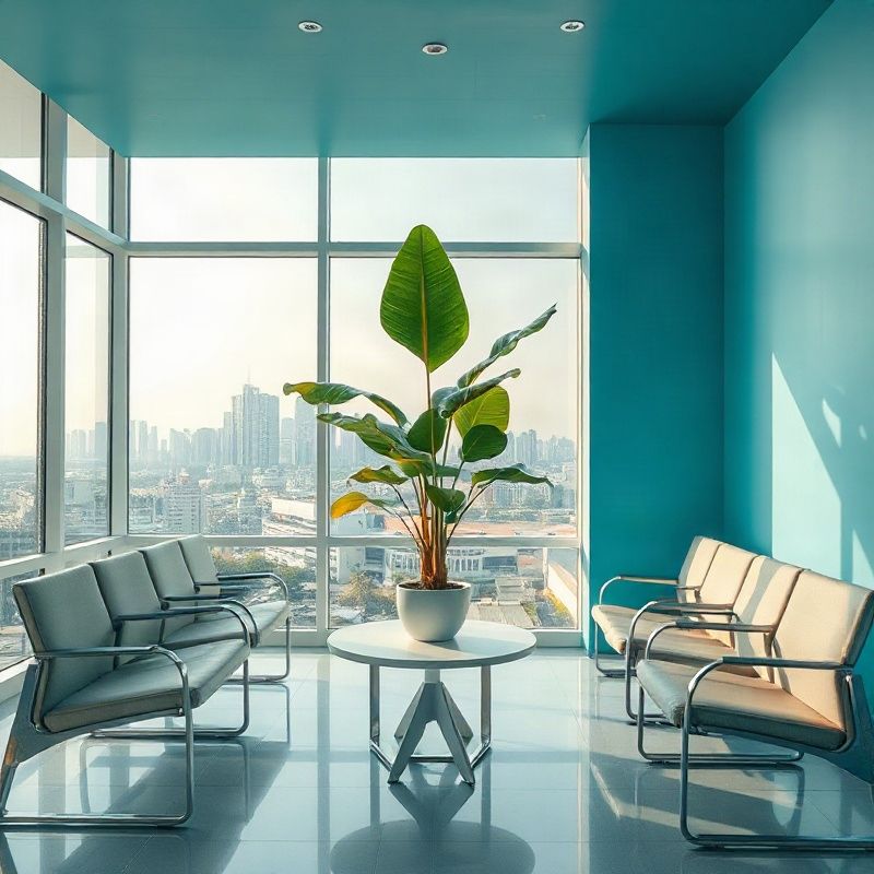 Ambiente sereno com vista para Brasília