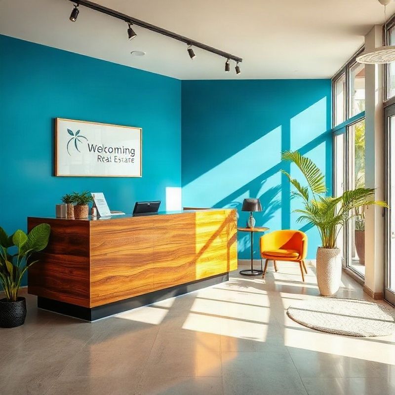 Recepção acolhedora do escritório da Swiftaspark em Brasília